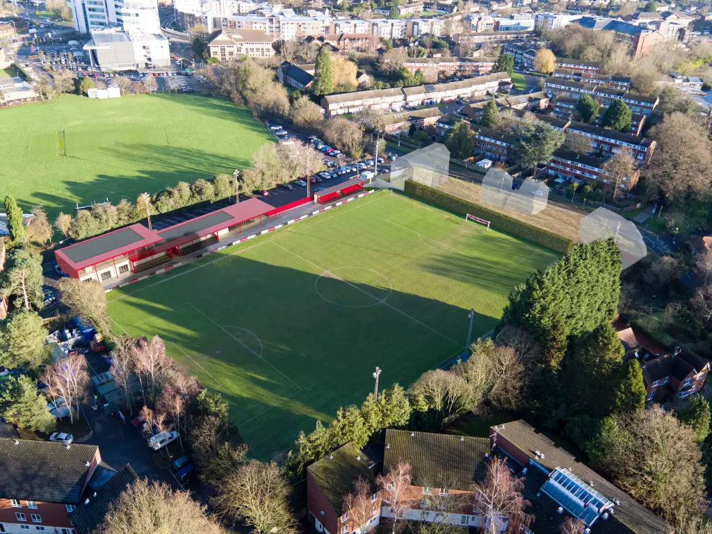An aerial impression of the refurbished Larges Lane.