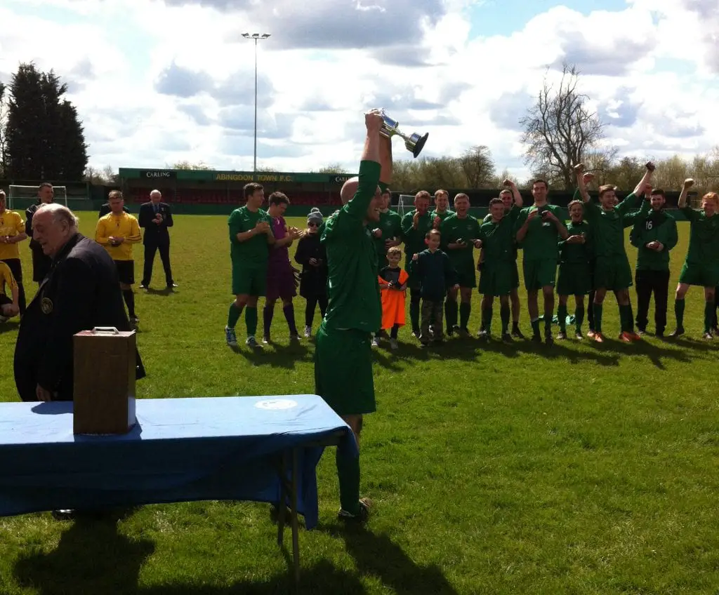 Whitegrove captain Lee Kilmartin with the County Cup. Photo: Darrell Freeland.