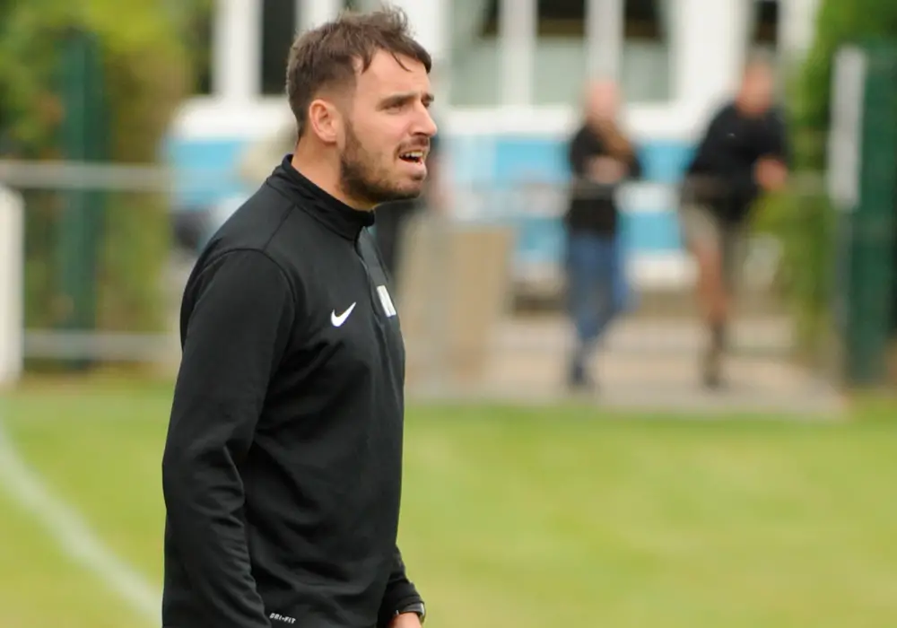 Woodley United manager Michael Herbert. Photo: Mark Pugh.