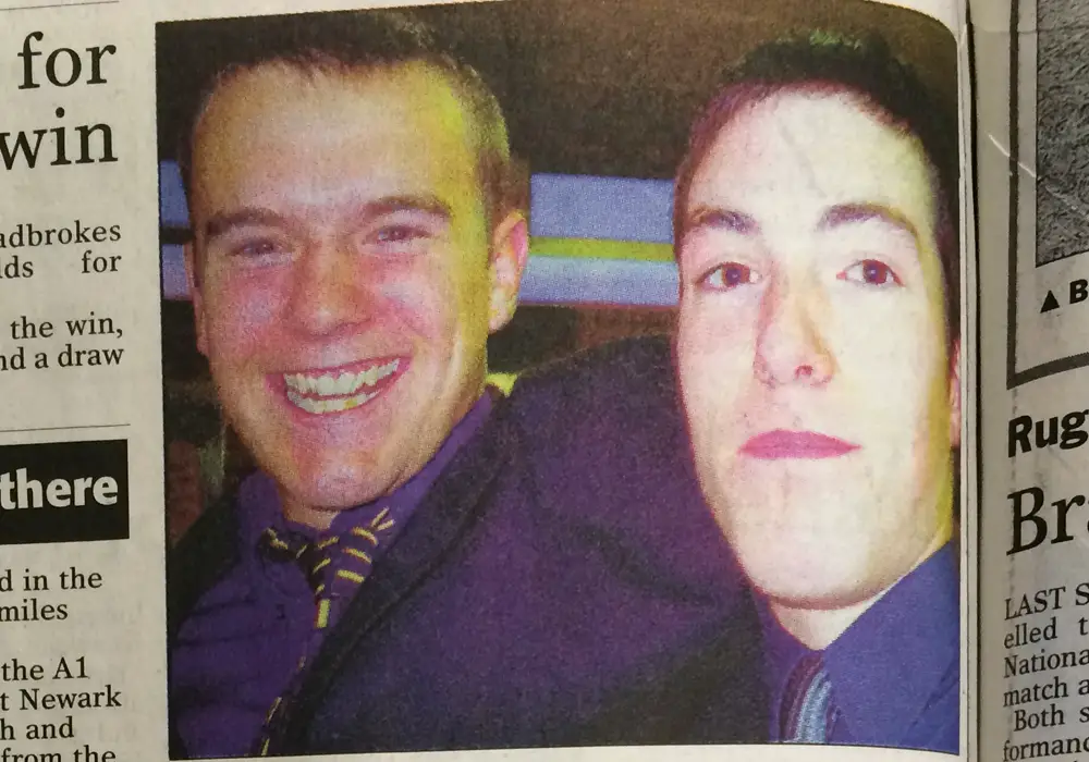 Bracknell Town FC goalkeepers Martin Hutt and Lee Cobby in 1999. Photo: Wokingham Times.