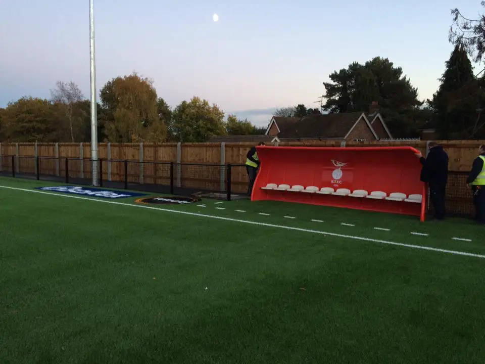 The dugouts have arrived at Bracknell Town FC. Photo: facebook.com/bracknelltownfc