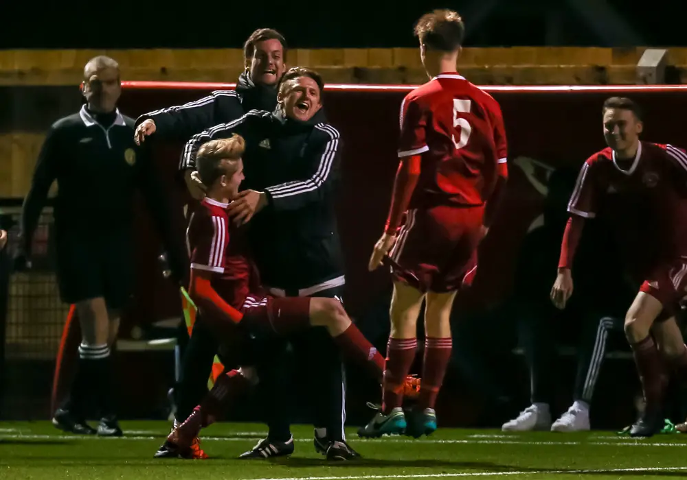 Wild celebrations at Bracknell Town FC. Photo: Neil Graham.