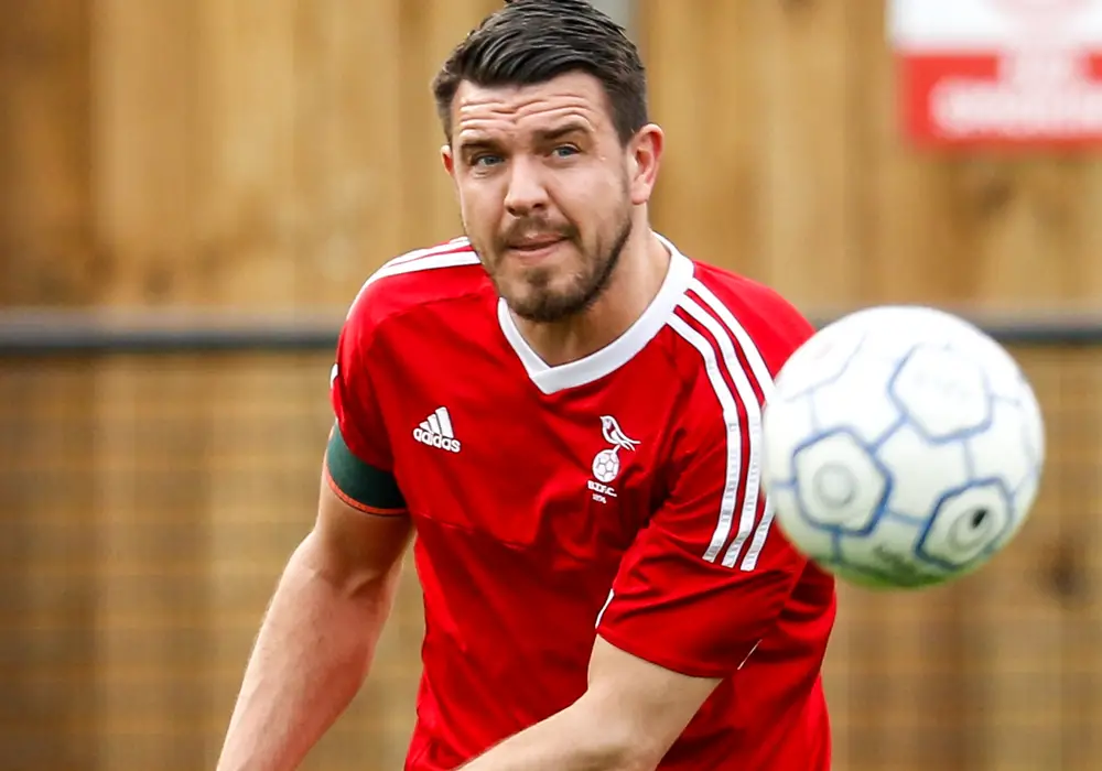 Bracknell Town FC captain Carl Davies. Photo: Neil Graham.