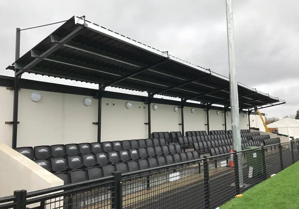 The impressive roof on the seated area at Larges Lane. Photo: @bracknelltownfc