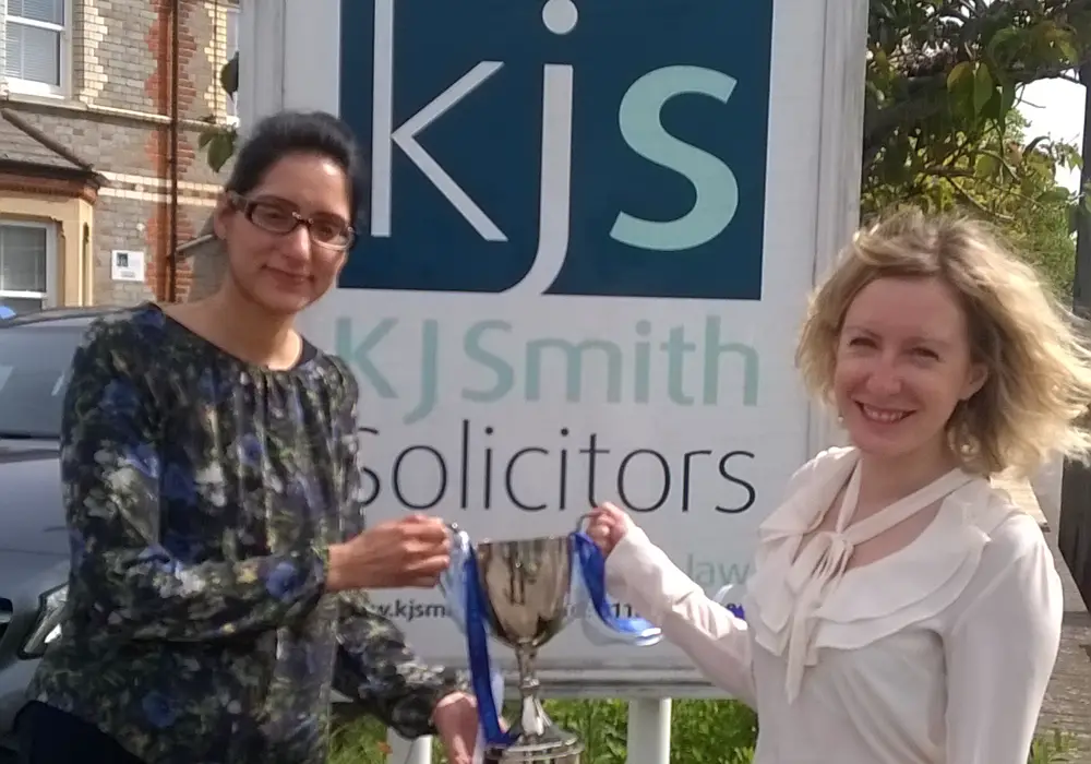 Woodley United trophy tour at KJ Smith Solicitors.