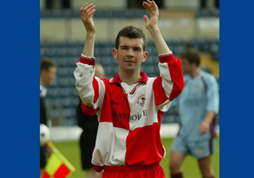 Stuart Hammonds at the end of the Berks & Bucks County Cup Final.