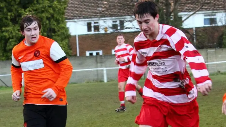 Sam Whiting (Wokingham - orange) and Ben Knight (Bracknell - red) in 2010. Photo: getreading.co.uk