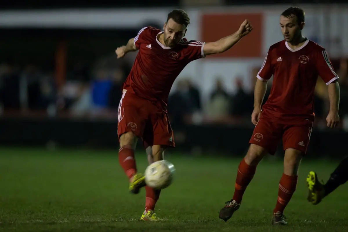 Bracknell Town striker Adam Cornell. Photo: Richard Claypole.