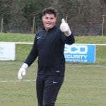 Binfield youth goalkeeper Liam Vaughan. Photo: Richard Milam.