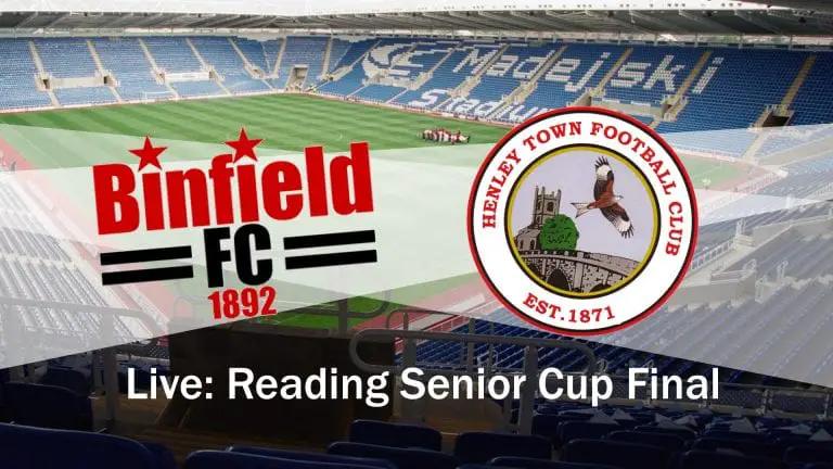 Live coverage of Binfield vs Henley Town in the Reading Senior Cup Final.