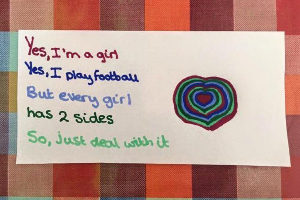 Girls football note