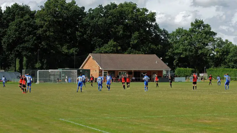 Sandhurst Town's Bottom Meadow ground. Photo: Mark Pugh.