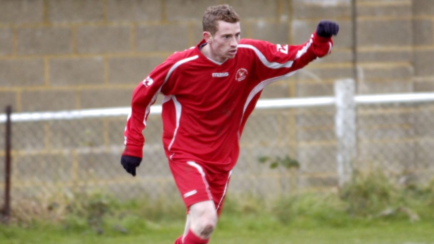 Adam Crittenden on the ball for Bracknell Town