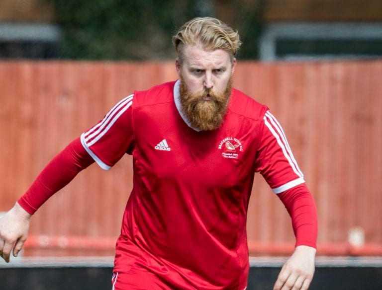 The Hellenic Leagues best beard - Callum Whitty. Photo: Neil Graham.