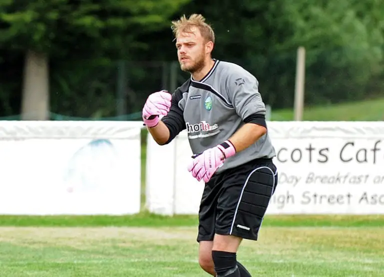 Ascot United goalkeeper Carl Dennison. Photo: Mark Pugh.