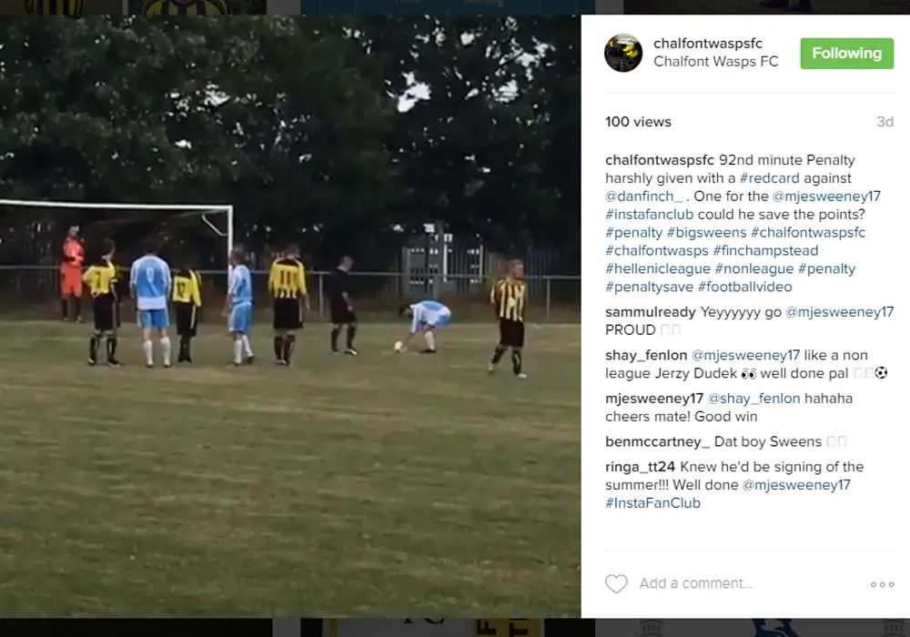 Chalfont Wasps instagram screengrab.