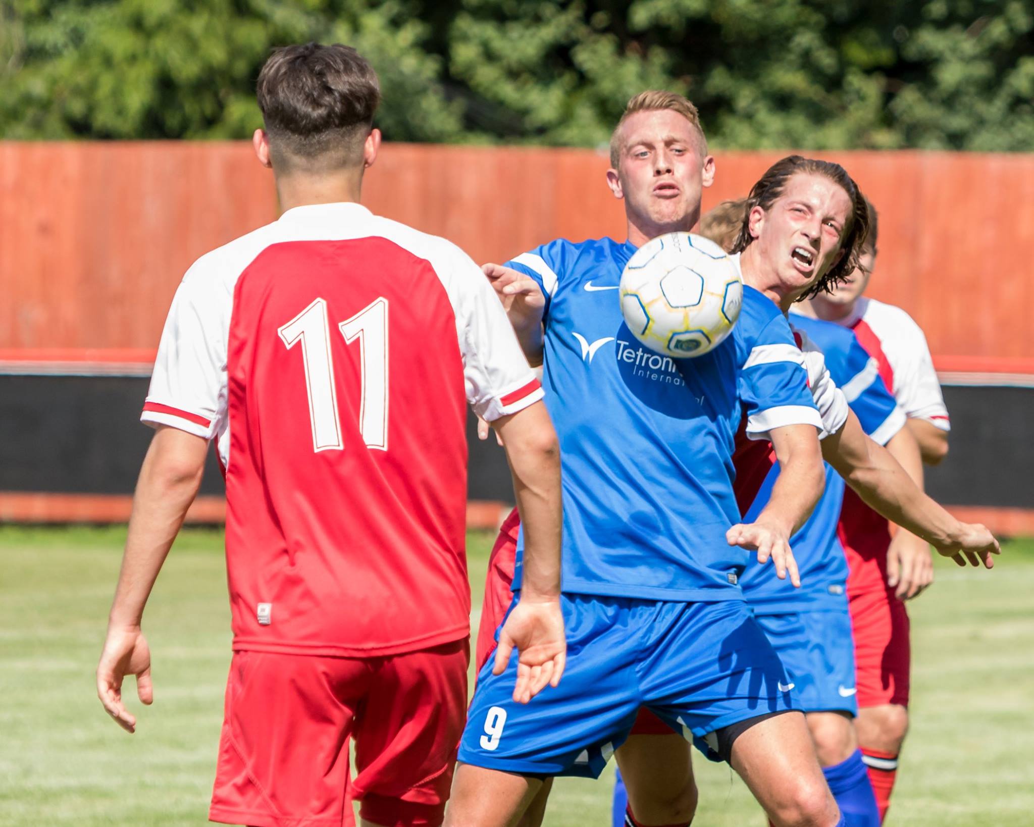 TJ Bohane of Highworth Town against new club Bracknell Town. Photo: Neil Graham.