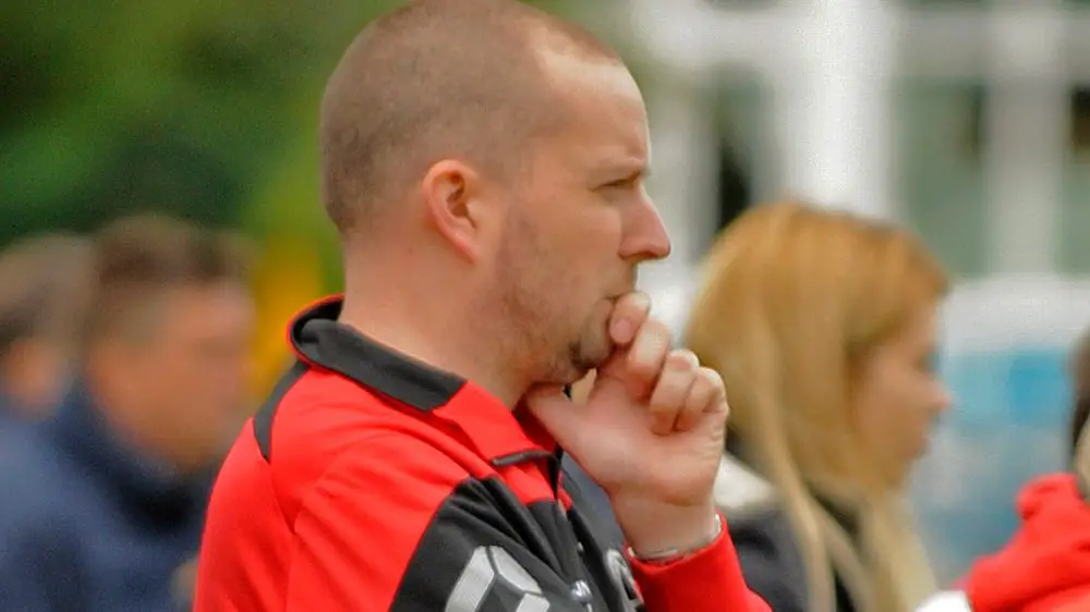 AFC Aldermaston manager Kieran Jennings. Photo: Mark Pugh.