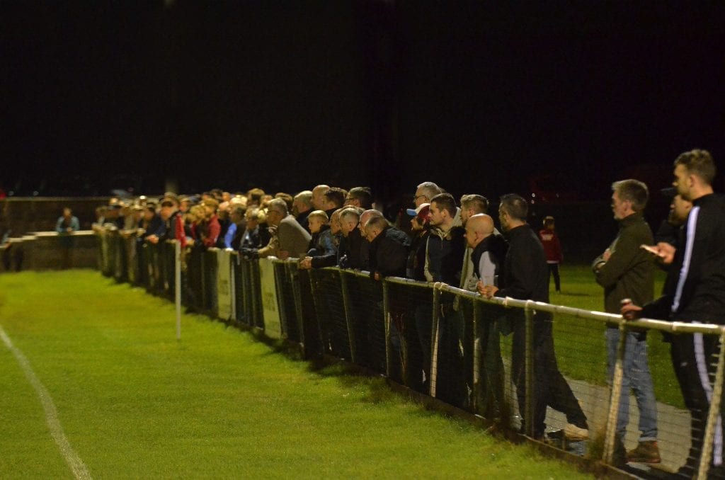 The crowd watch on at binfield