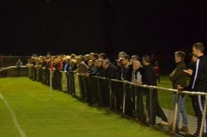 The crowd watch on at binfield