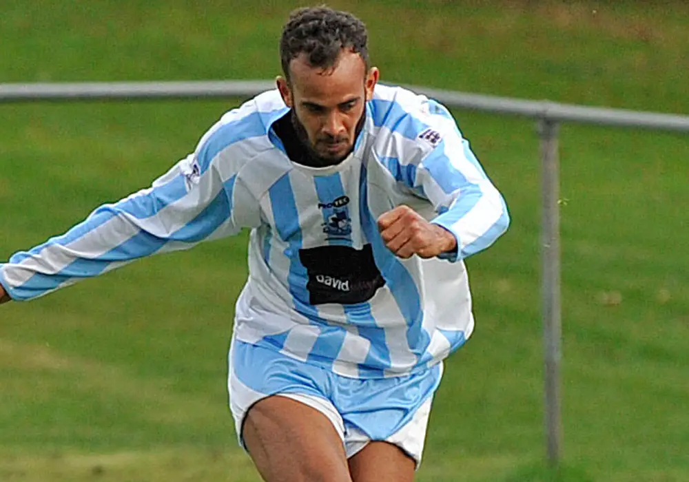 Finchampstead FC's Kylo Atkinson. Photo: Mark Pugh.