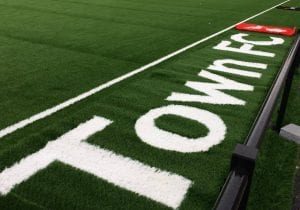 Bracknell Town FC will be cut into the side of the pitch. Photo: Kayne Steinborn-Busse.