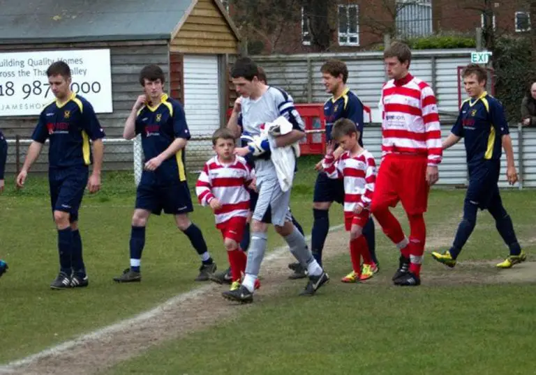 Chris Adams captaining Bracknell Town FC. Photo: Robert Mack.