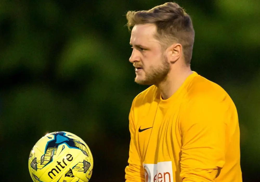 Goalkeeper Lee Barefoot. Photo: Neil Graham.