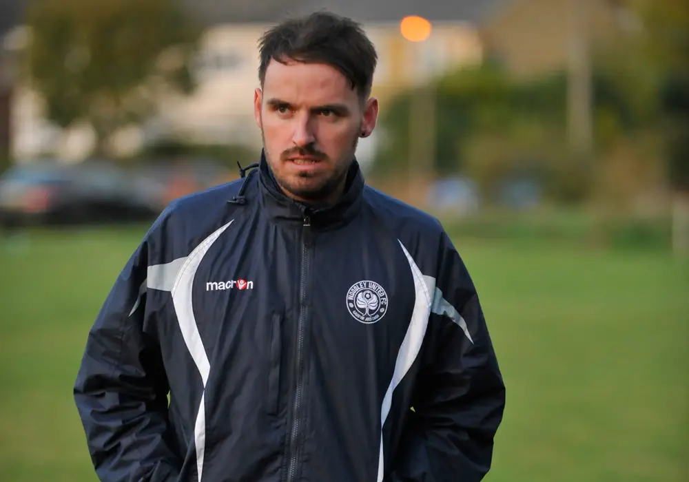 Woodley United FC manager Michael Herbert. Photo: Mark Pugh.