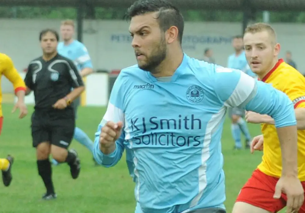 Woodley United FC winger Josh Drew. Photo: Mark Pugh.