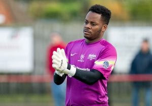 Binfield FC goalkeeper Mo Nyamunga. Photo: Colin Byers.
