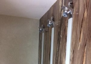 The new showers at Larges Lane.
