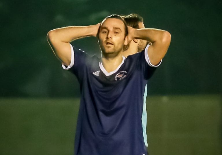 Bracknell Town FC striker Adam Cornell. Photo: Neil Graham.