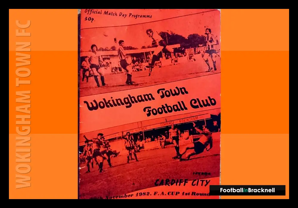 Programme from Wokingham Town vs Cardiff City in the FA Cup. Photo: Sean Chandler.