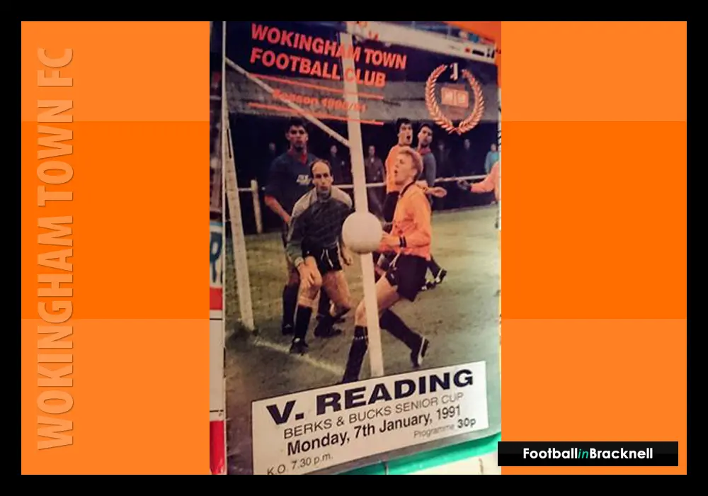 Programme from Wokingham Town vs Reading FC. Photo: Sean Chandler.