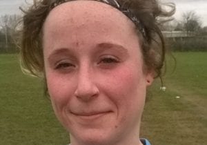 Woodley United Bec Lowes. Photo: @woodleyunitedfc