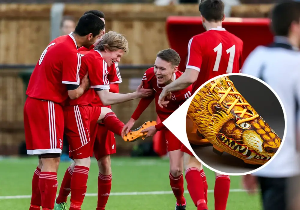 Ollie Chell and his Adidas Yamomoto adizero f50 boots.