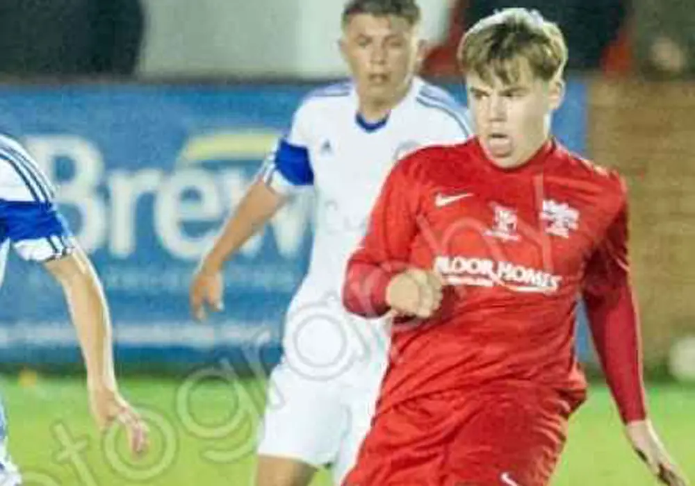 Will Corbishley playing for Binfield FC. Photo: Colin Byers.