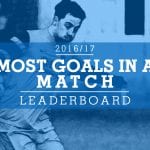 The 2016/17 'most goals in a game' leaderboard.