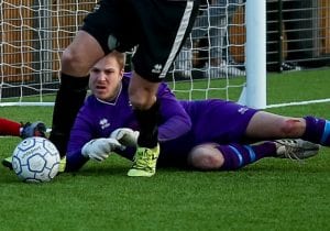 Richard Thomas the Lydney Town AFC goalkeeper. Photo: Neil Graham.