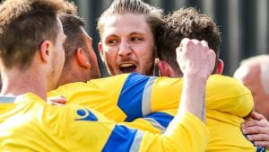 Woodley United striker Charlie Oakley. Photo: Neil Graham.