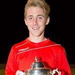 Dan Roberts with the County Cup. Photo: Neil Graham.