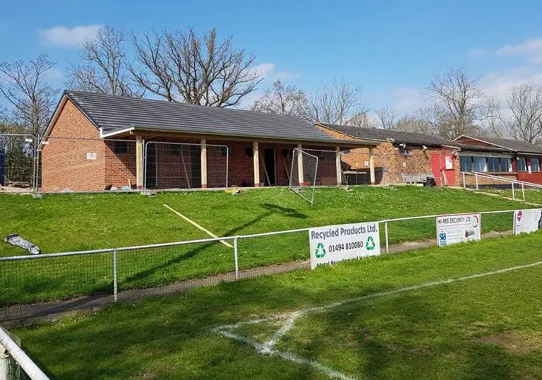 The roof is on at Binfield FC's new development. Photo: Glenn Duggleby.