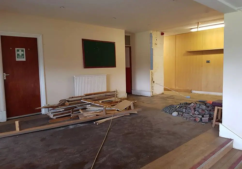 The clubhouse refurbishment at Binfield.