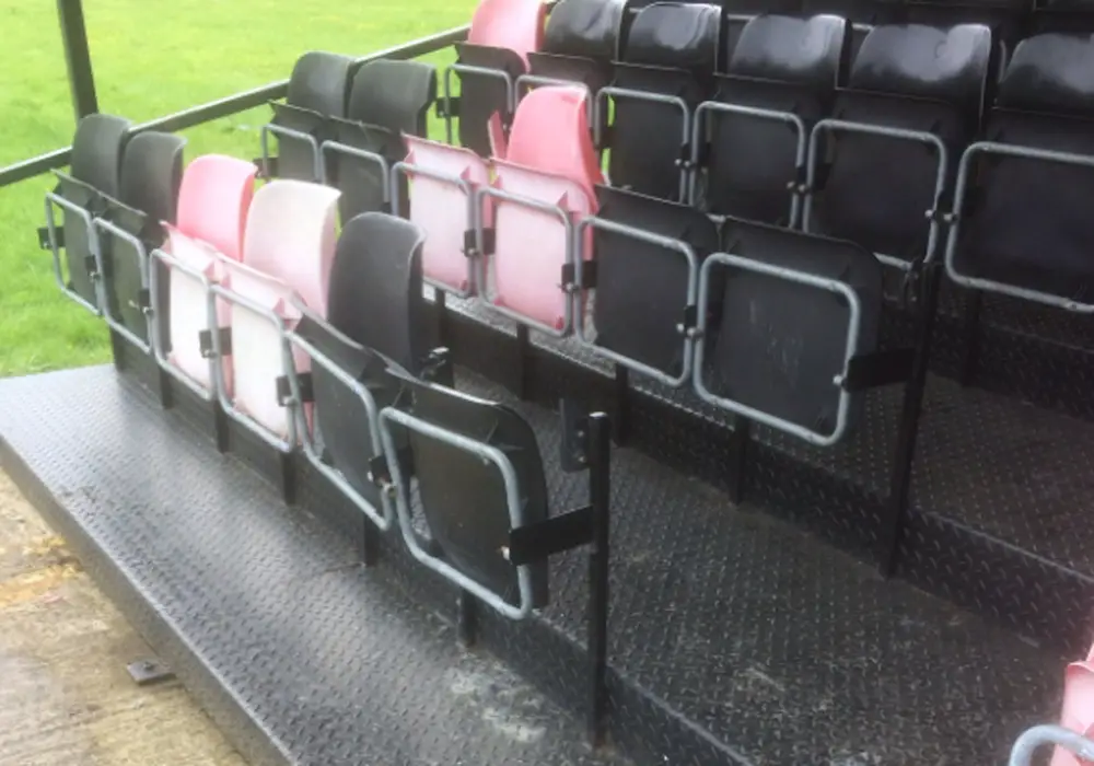 Damage to the stand at Sandhurst Town. Photo: @sandhursttownfc