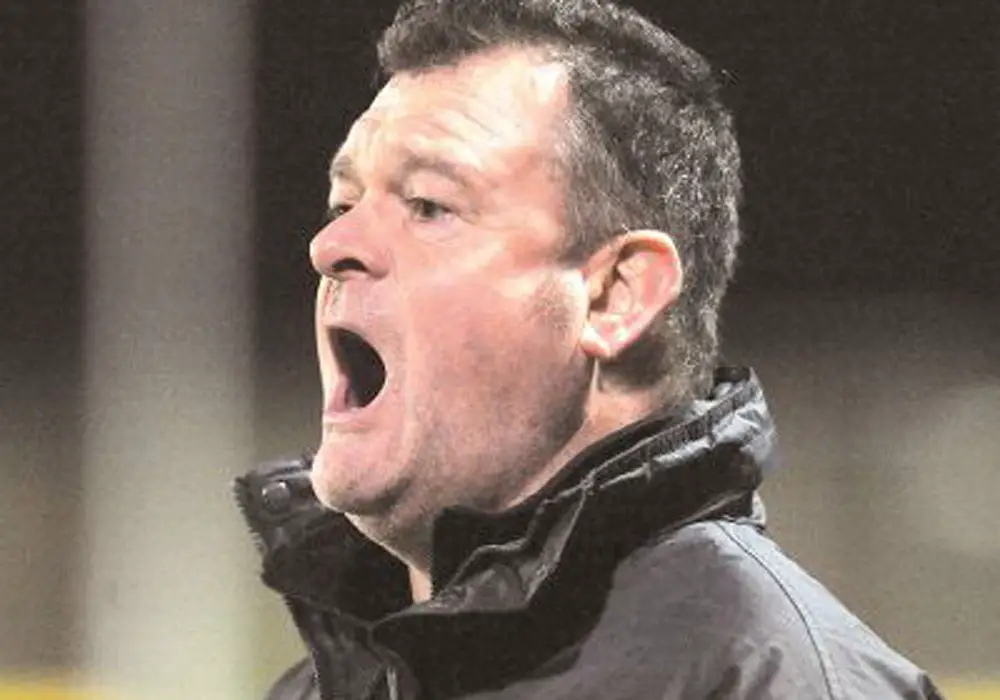 Windsor manager Mick Woodham. Image used with permission of Maidenhead Advertiser.