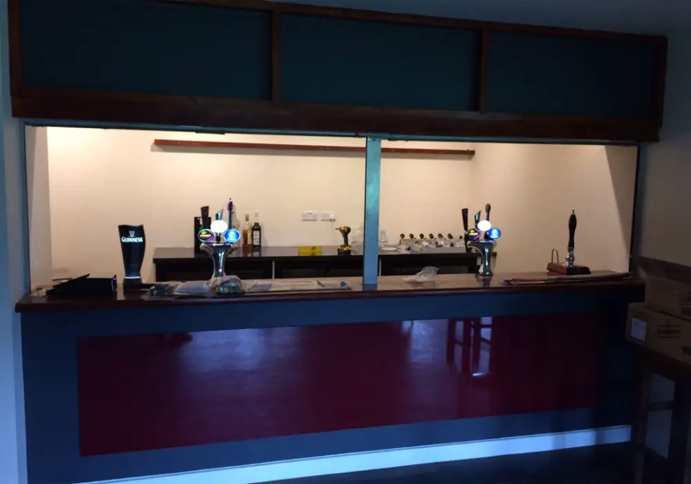 The new bar at Hill Farm Lane.