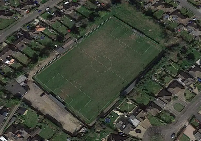 Flackwell Heath's Wilks Park ground from the air. Photo: Google Maps.