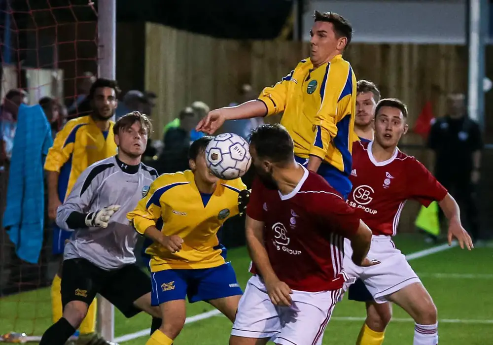 Action from Bracknell Town against Ascot United. Photo: Neil Graham.