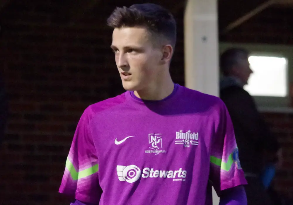 Binfield goalkeeper Charlie York. Photo: James Green.